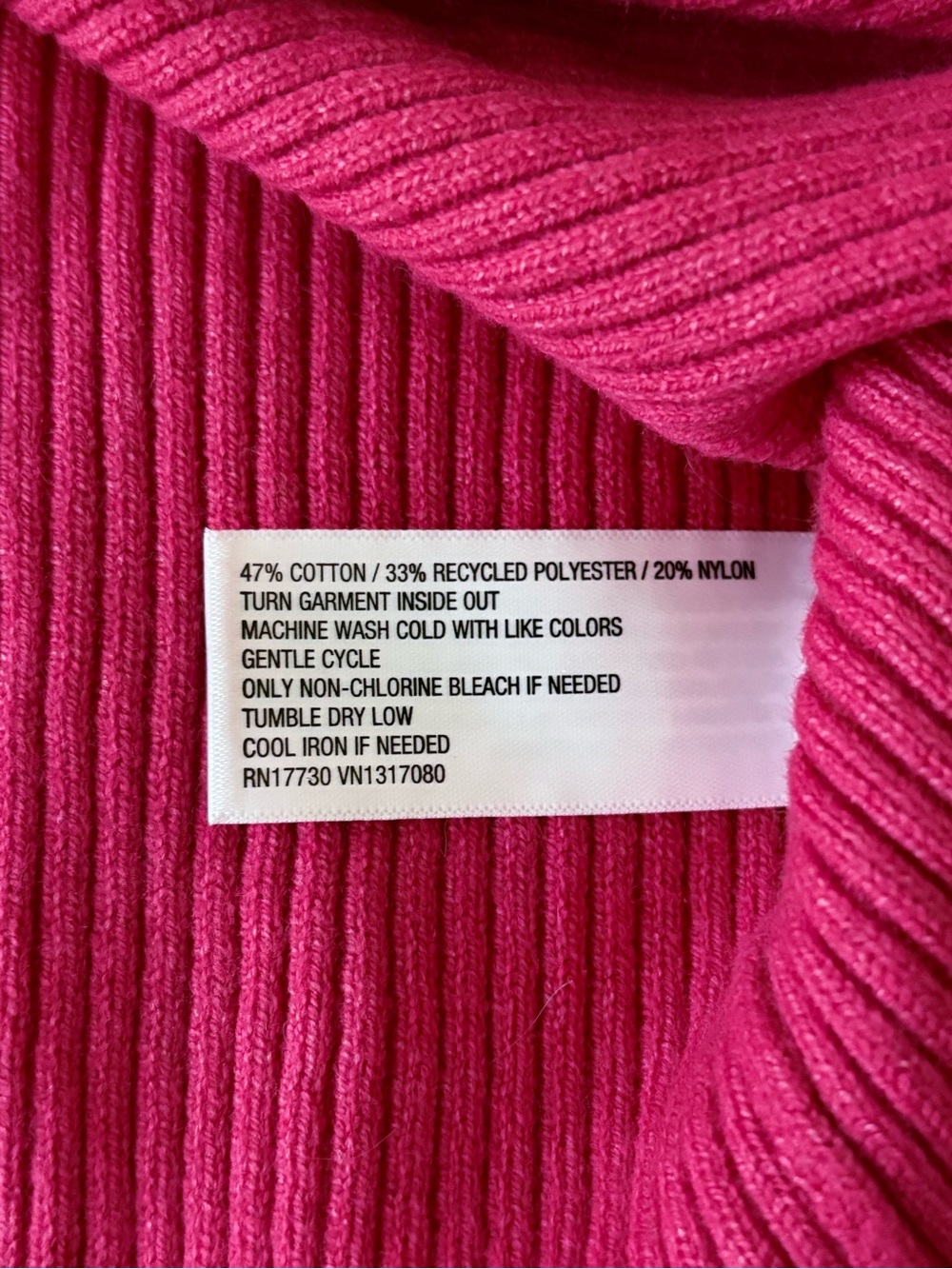 NWOT Red Ribbed Pearl-Button Cardigan - Picture 5 of 7